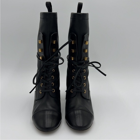 Stuart Weitzman Black Leather Heeled Boots - Picture 5 of 14